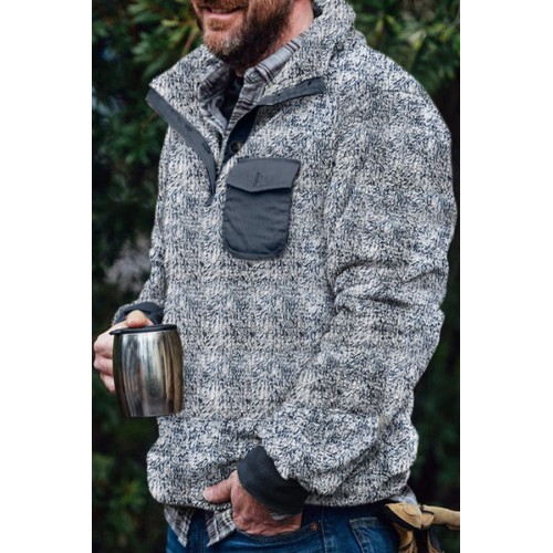 Men's winter autumn plaid double-sided plush Pullover